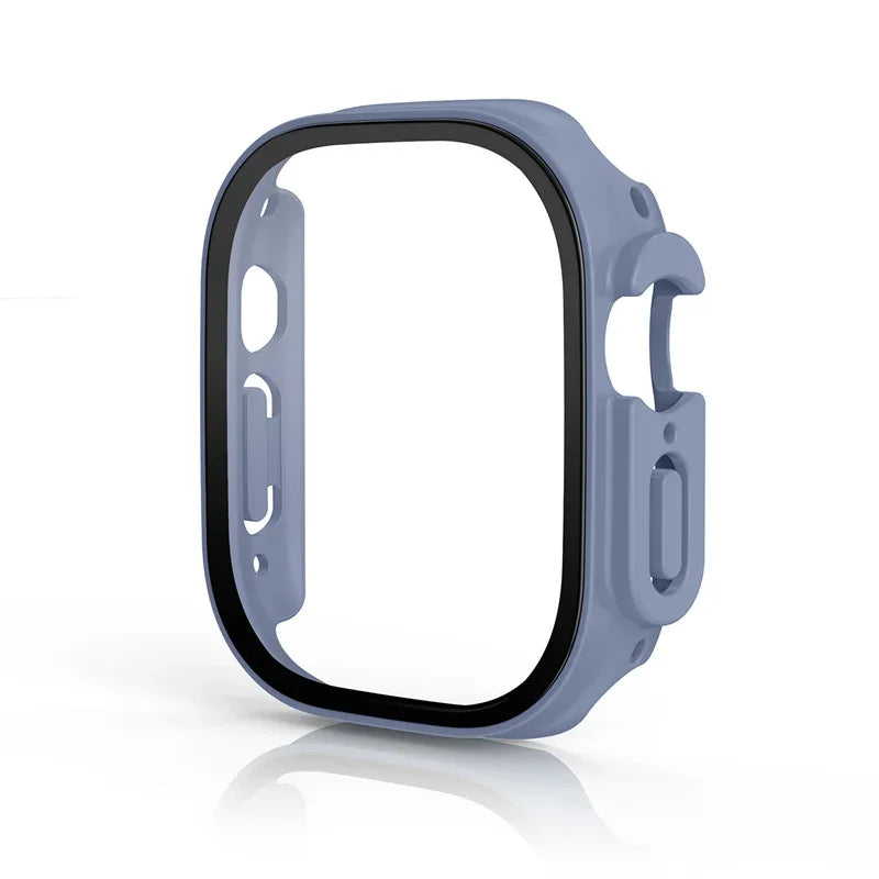 Glass+case For Apple Watch Ultra 49mm PC Bumper+Screen Protector Tempered luxury box Cover for apple watch ultra 2 Accessories