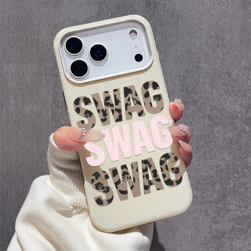 Fashion Leopard Print Swag Silcone Phone Case For IPhone 17 Air 17e 16e 15 14 Plus 13 12 11 Pro Max Protective Soft Cover