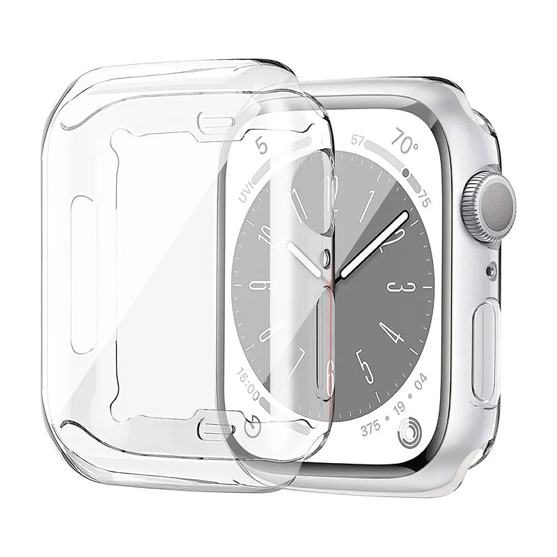 Cover For Apple Watch Case 44mm 40mm 45mm 41mm 42mm 46mm 38mm screen protector silicone bumper iwatch series 3 4 5 6 se 7 8 9