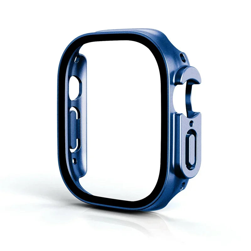 Glass+case For Apple Watch Ultra 49mm PC Bumper+Screen Protector Tempered luxury box Cover for apple watch ultra 2 Accessories