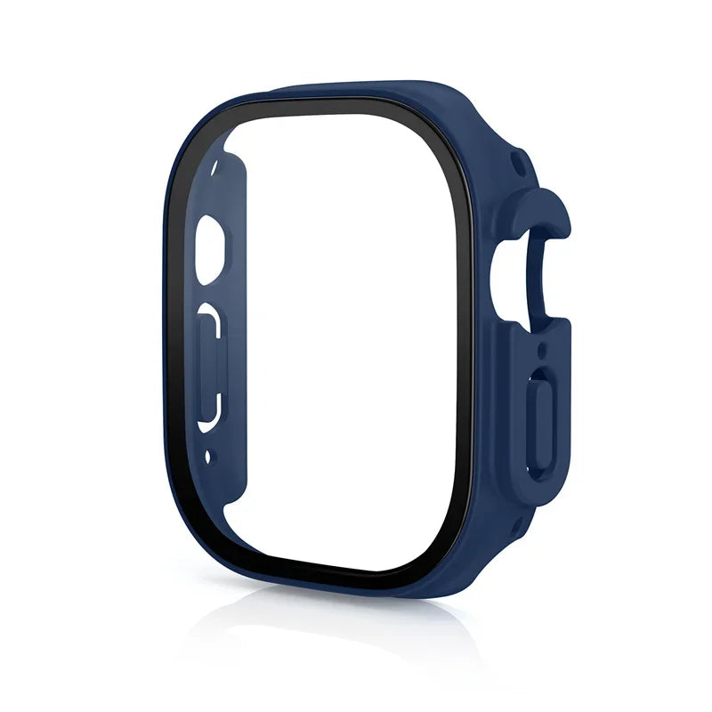 Glass+case For Apple Watch Ultra 49mm PC Bumper+Screen Protector Tempered luxury box Cover for apple watch ultra 2 Accessories