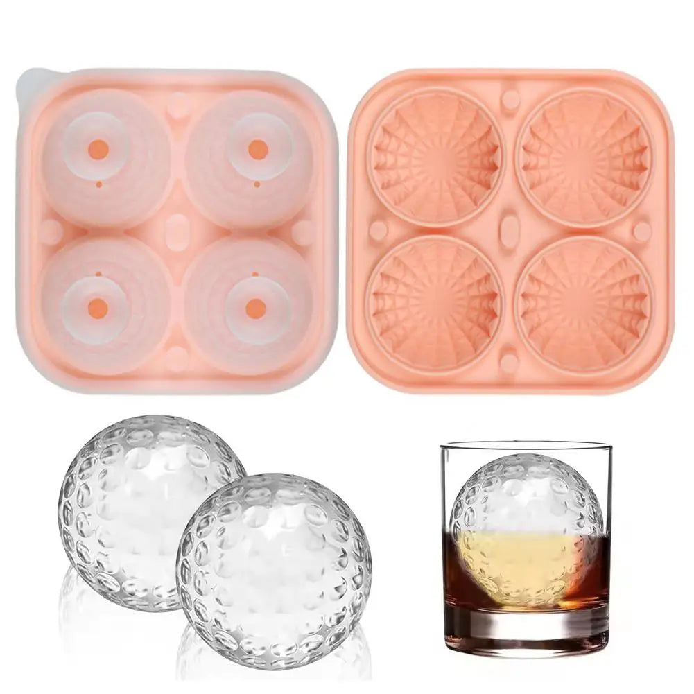 Diamond-shaped crystal ball ice mold, large spherical silicone round ice mold, fun shaped ice cube tray with transparent funnel-