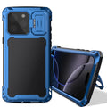 Built-in Magnetic Aluminum Metal Phone Case For iPhone 16 15 Plus 14 Pro Max Shockproof Heavy Duty Screen Lens Protection Cover