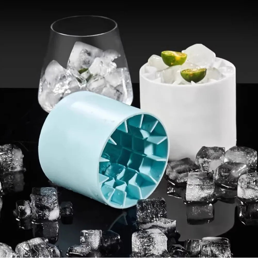 Silicone Ice Cube Mold Round Ice Bucket Summer Homemade DIY Refrigerator Freeze Ice Maker Creative Mold Barware Tools