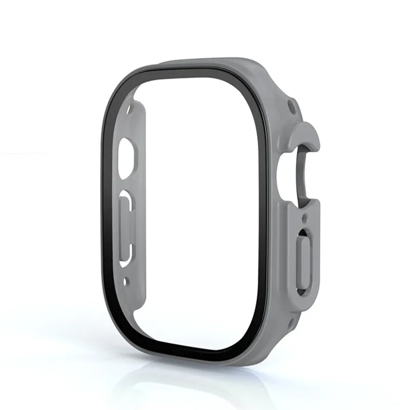 Glass+case For Apple Watch Ultra 49mm PC Bumper+Screen Protector Tempered luxury box Cover for apple watch ultra 2 Accessories