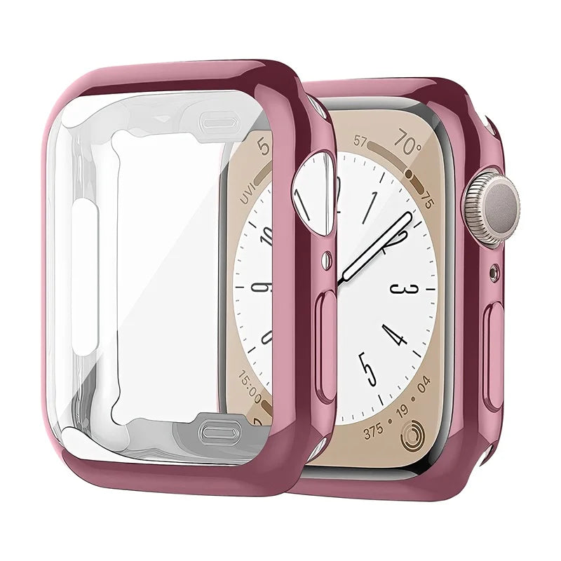 Cover For Apple Watch Case 44mm 40mm 45mm 41mm 42mm 46mm 38mm screen protector silicone bumper iwatch series 3 4 5 6 se 7 8 9