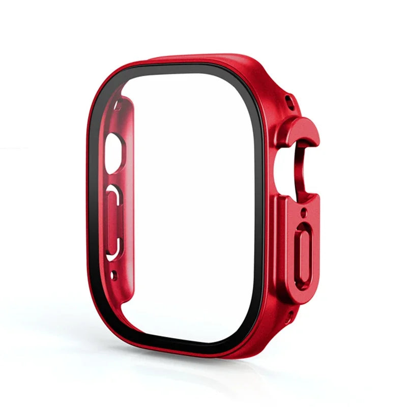 Glass+case For Apple Watch Ultra 49mm PC Bumper+Screen Protector Tempered luxury box Cover for apple watch ultra 2 Accessories