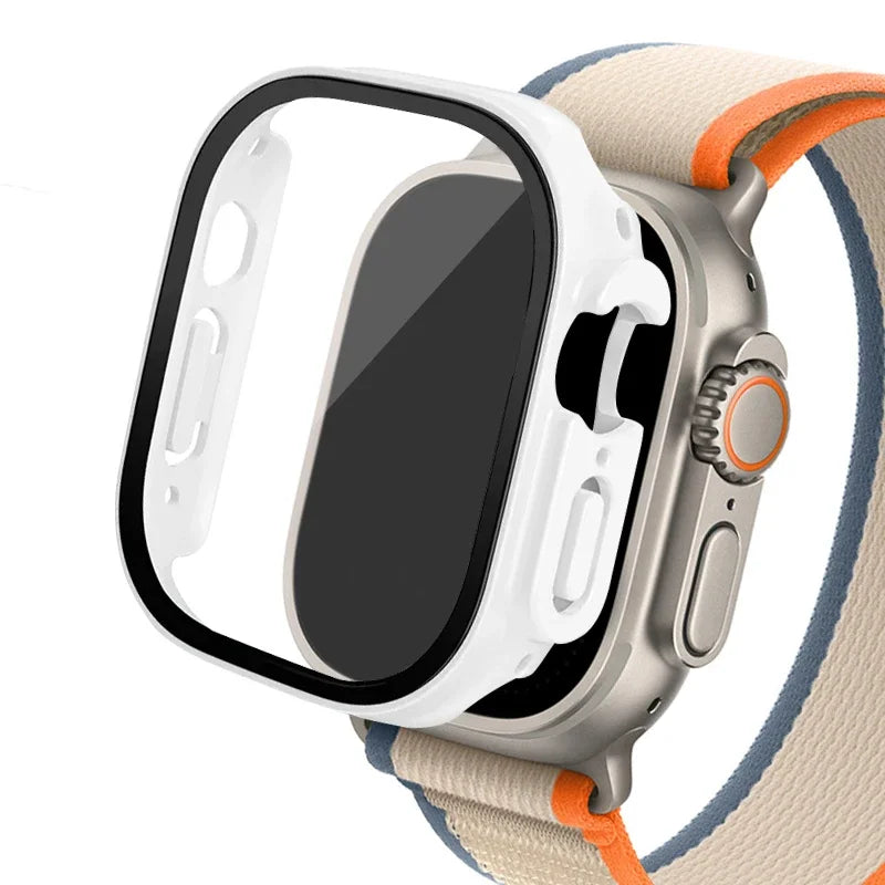 Glass+ Cover For Apple Watch case Ultra 2 49mm smartwatch Bumper+Screen Protector Tempered iwatch series apple watch Accessories