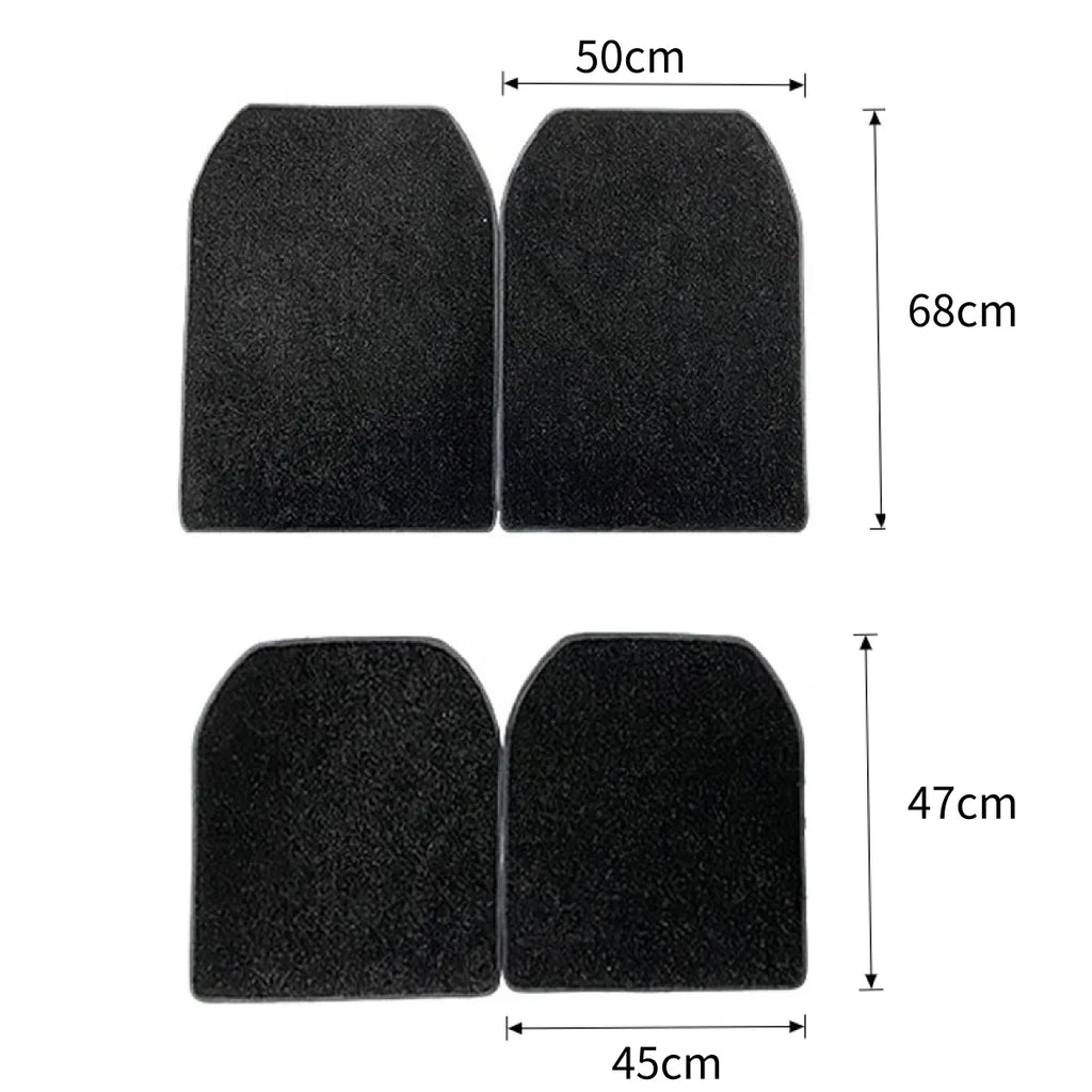 4PCS/SET RGB Fiber Optic Twinkle Stars Car Mats WaterProof Star Light USB Car LED Rugs APP Control Decoration Atmosphere Light