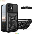 Shockproof Armor Case For iPhone 17 Car Holder Phone Cover for iPhone17 5G Camera Lens Protection Fundas for iPhone17