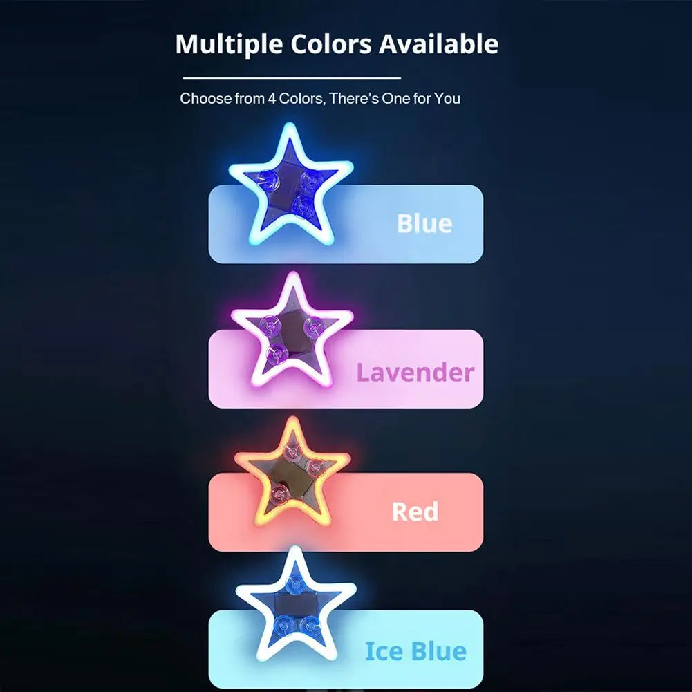 Solar Powered Solar Car Window Lights Car Accessories Star Shaped Wireless Star Car Lights Auto On Off Car Atmosphere Lights