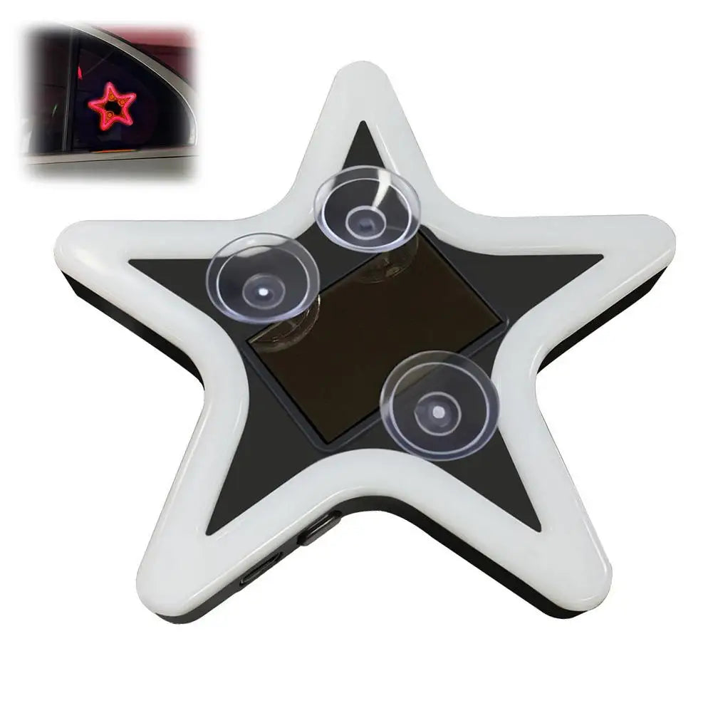 Solar Powered Solar Car Window Lights Car Accessories Star Shaped Wireless Star Car Lights Auto On Off Car Atmosphere Lights