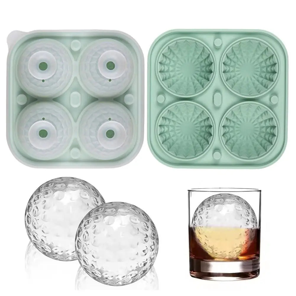 Diamond-shaped crystal ball ice mold, large spherical silicone round ice mold, fun shaped ice cube tray with transparent funnel-