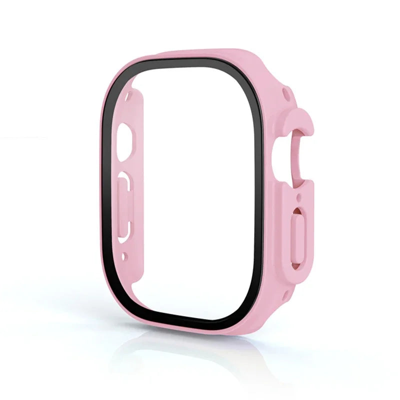 Glass+case For Apple Watch Ultra 49mm PC Bumper+Screen Protector Tempered luxury box Cover for apple watch ultra 2 Accessories