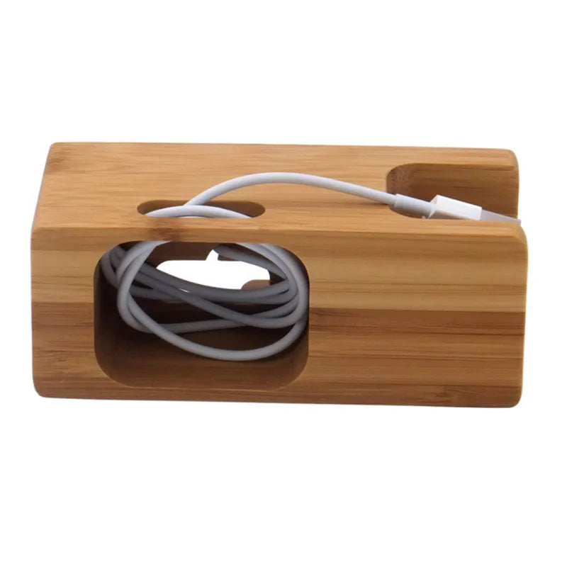 Charging Dock for Apple Watch Phone Stand Station Wood Base Charger Holder for Apple Watch IWatch IPhone Bamboo