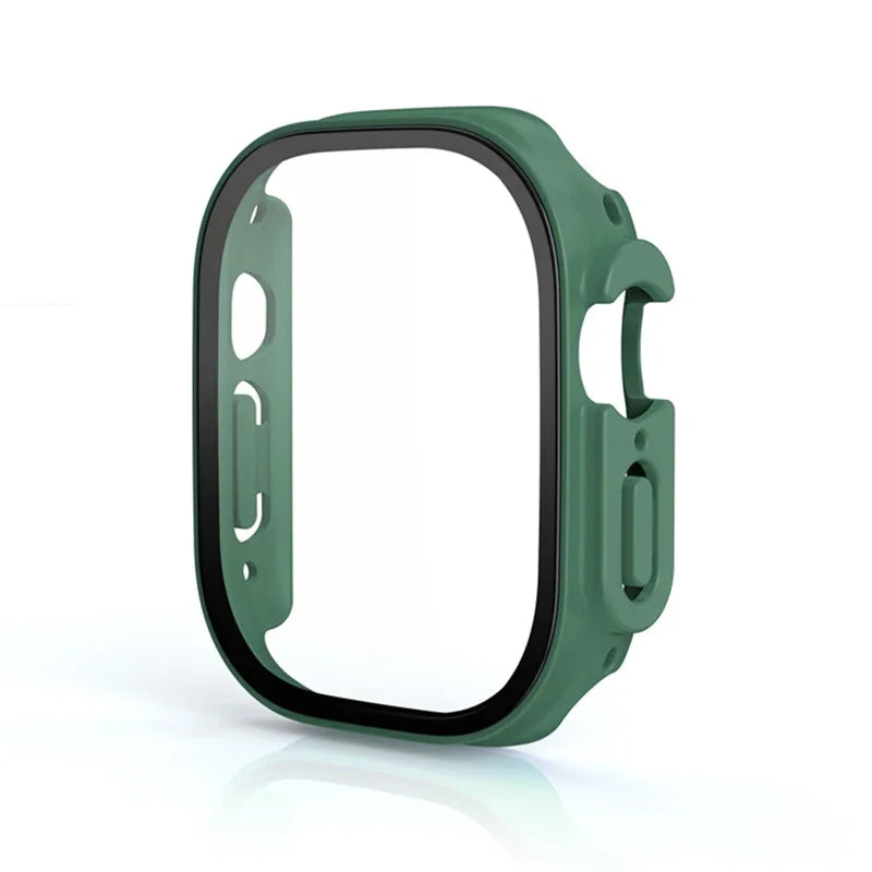 Glass+case For Apple Watch Ultra 49mm PC Bumper+Screen Protector Tempered luxury box Cover for apple watch ultra 2 Accessories