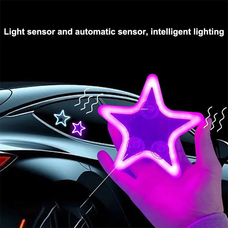 Solar Star LED Light Kit 16 LEDs for Car Triangular Rear Window Nighttime Road Safety and Aesthetics