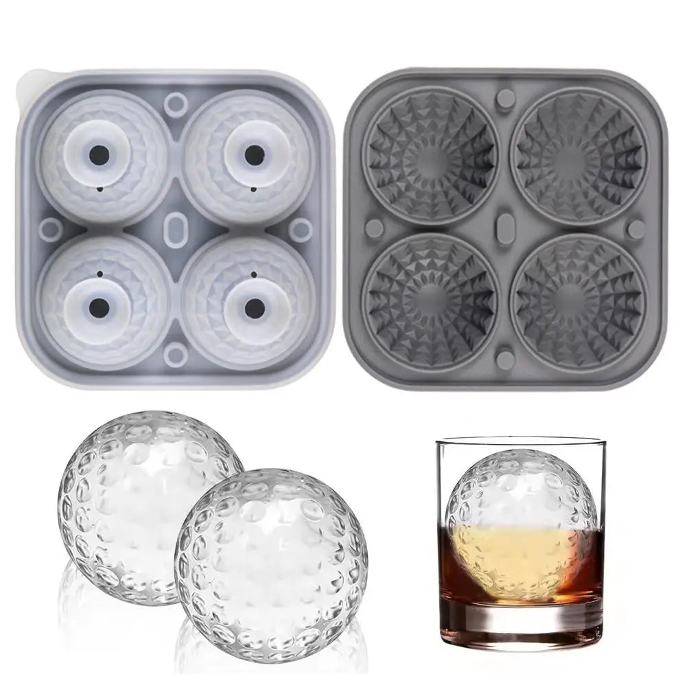 Diamond-shaped crystal ball ice mold, large spherical silicone round ice mold, fun shaped ice cube tray with transparent funnel-