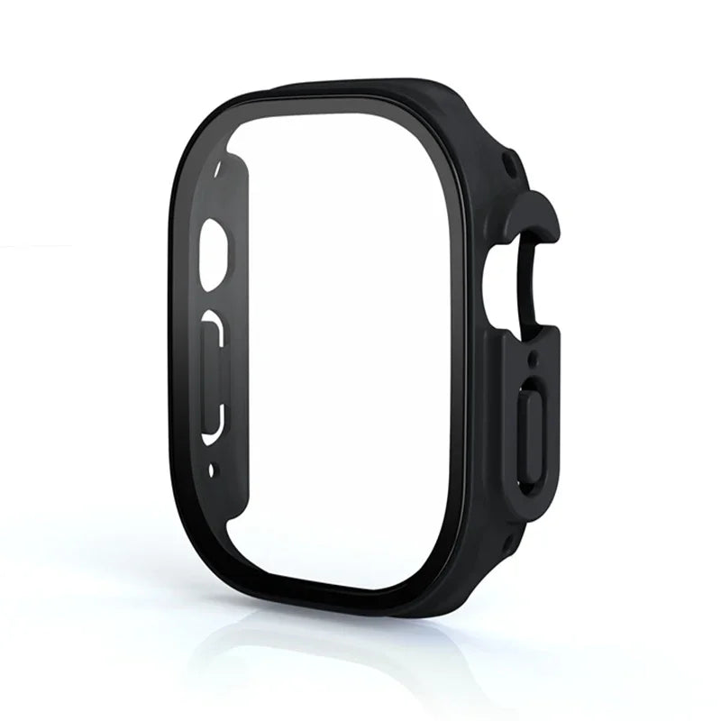 Glass+case For Apple Watch Ultra 49mm PC Bumper+Screen Protector Tempered luxury box Cover for apple watch ultra 2 Accessories