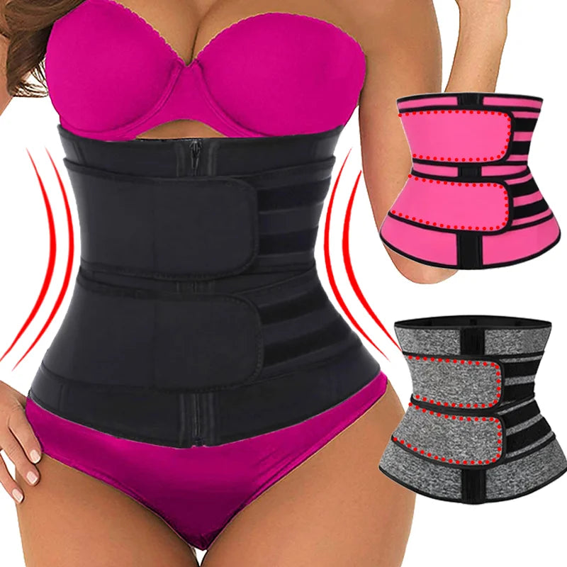 Waist Trainer Plus Size for Women Sports Girdle Corset Slimming Belly Body Shaper Sweat Trimmer Belt Slimmer Weight Loss Belts