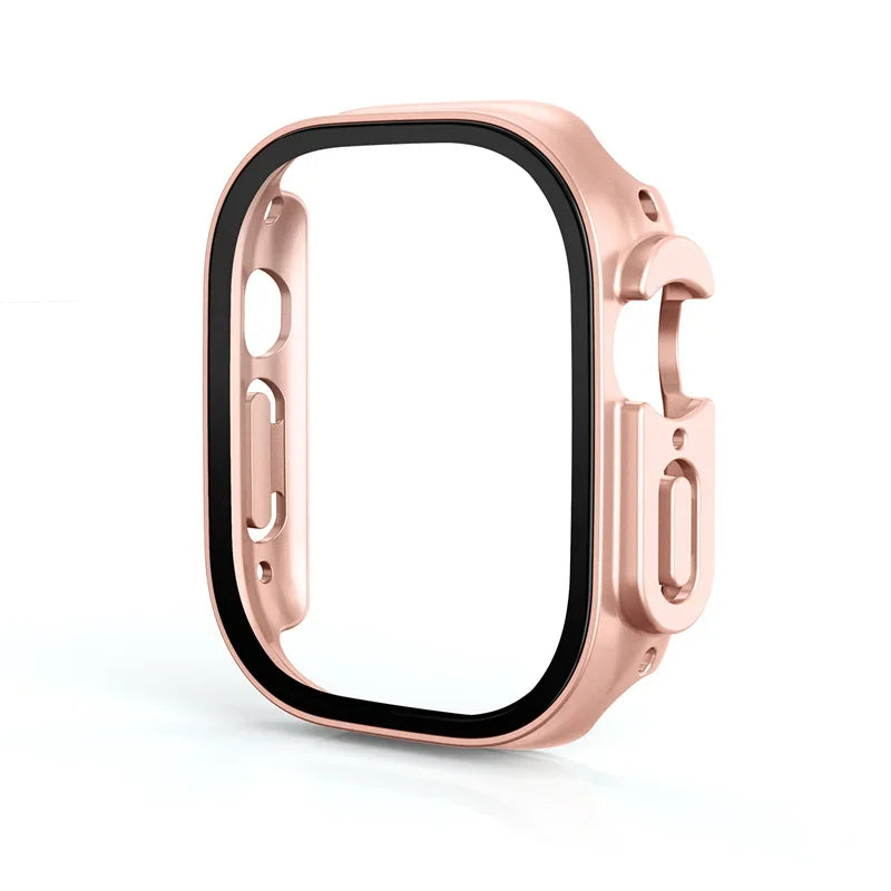 Glass+case For Apple Watch Ultra 49mm PC Bumper+Screen Protector Tempered luxury box Cover for apple watch ultra 2 Accessories