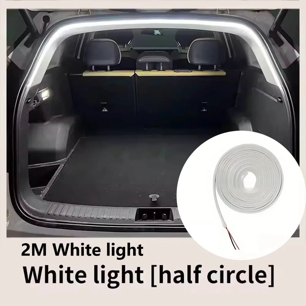 Car High Brightness Trunk Lighting Ambient Light Interior Decoration LED Wiring Free Automatic Sensing Tailgate 2/4M Light Strip