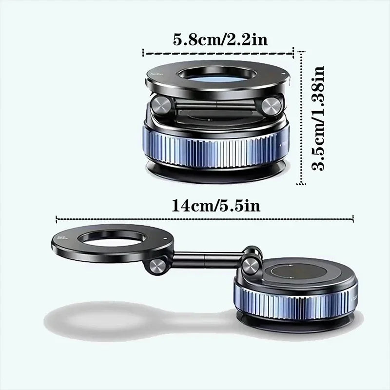 Vacuum Magnet Car Bracket Multi-angles Adjustment Upgraded Strong Magnetic Suck Foldable Car Navigation Portable Phone Holder